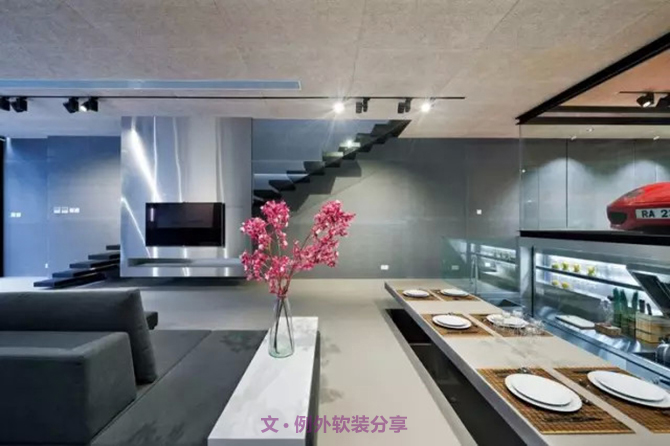 室內(nèi)設計師一任性，豪車也成裝飾品-別墅設計_軟裝設計_室內(nèi)設計_豪宅設計-深圳例外軟裝設計公司